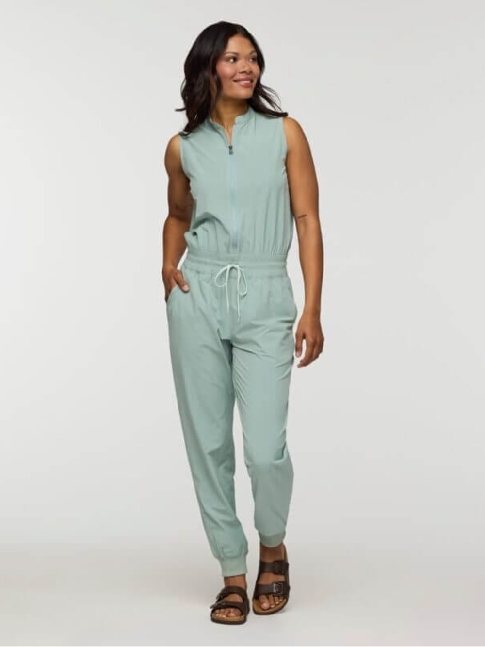 cotopaxi Cambio Jumpsuit - Women's Sleeveless Zip-Front in Mint Size Large